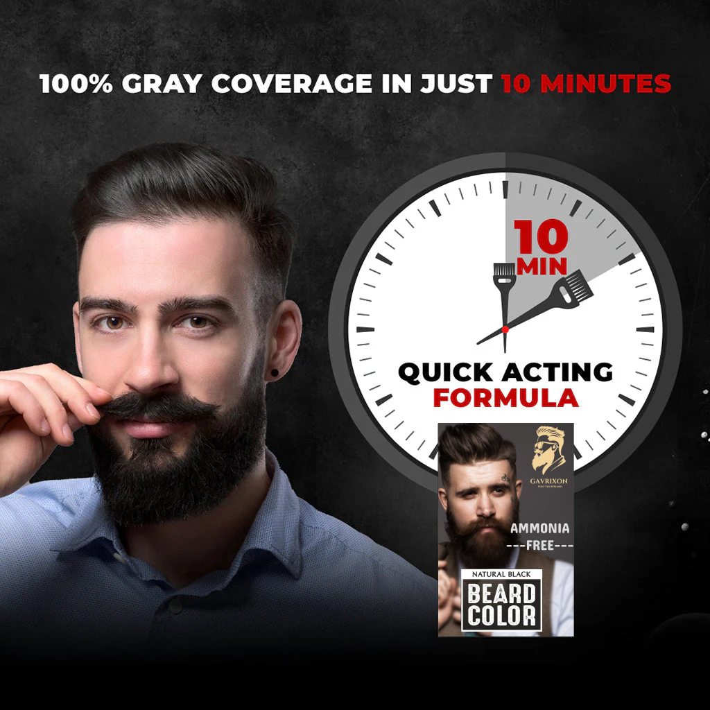 Gavrixon Beard Color for Men - Natural Black - Image 5